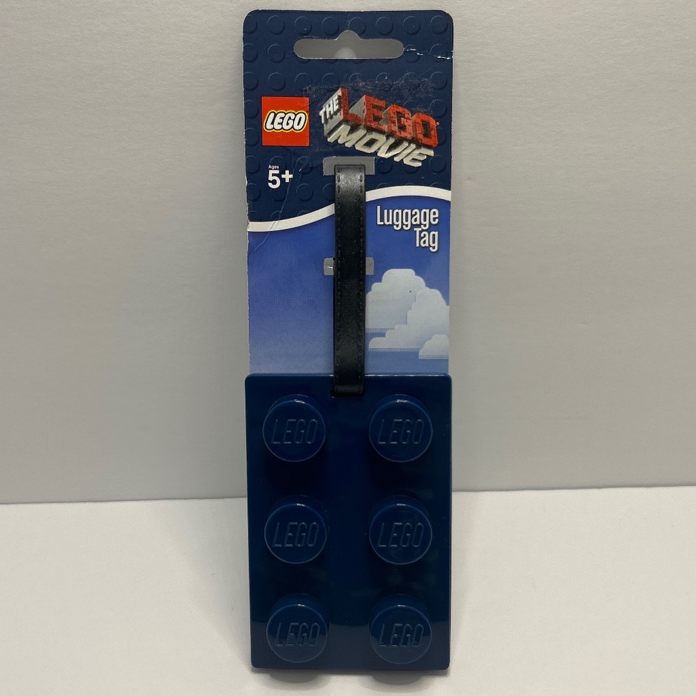 🍀 Lego 🍀 The Lego Movie Luggage Tag  Blue Brick 🍀